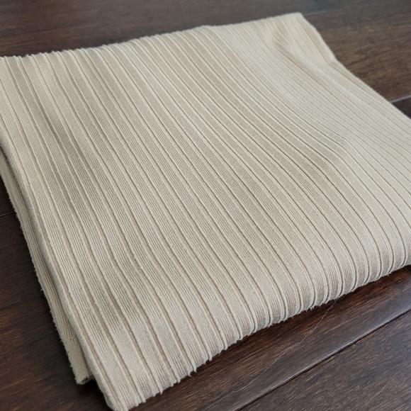 INC International Concepts Tan Ribbed Mock Neck Long Sleeve Cutout Top Size L - Picture 8 of 8